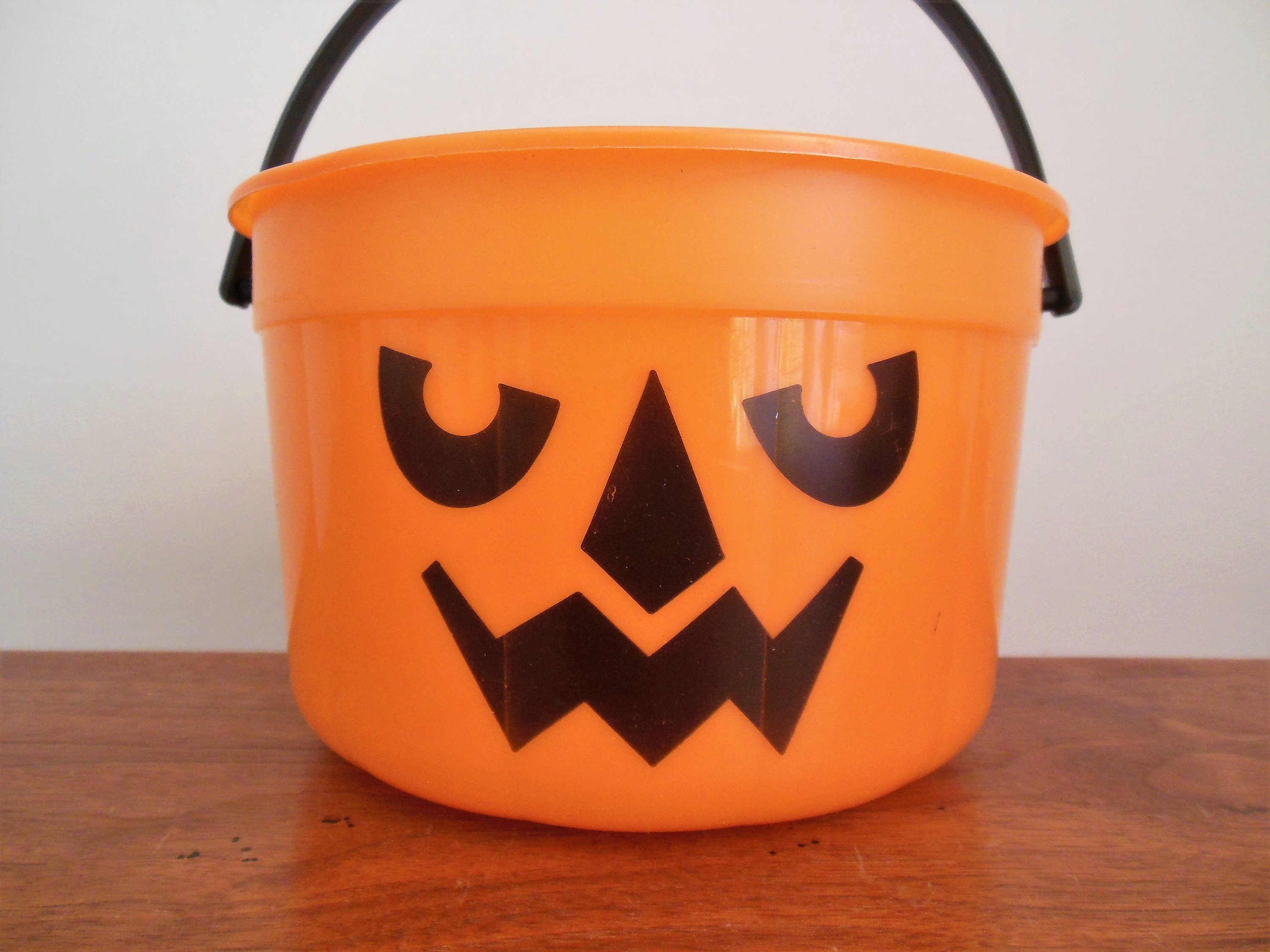 Mcdonalds Mcgoblin Halloween Happy Meal Bucket, 1986 Orange