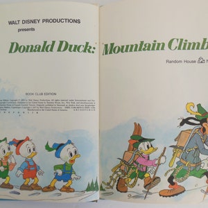 Donald Duck Mountain Climber, Random House Book Club Edition, Copyright 1978 by Walt Disney Productions, Wonderful World of Reading image 3