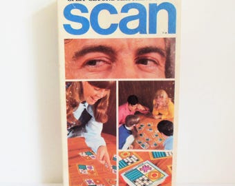 Scan Card Game Parker Brothers Split Second Matching Game, Match Identical Designs Quickly, 1970 Vintage Family Fun
