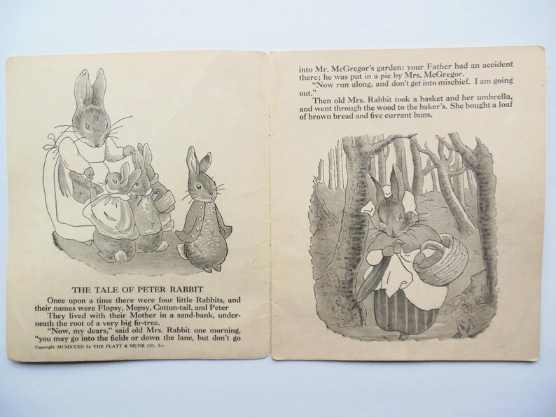 The Tale of Peter Rabbit Old Children's Book, Illustrated Classic ...