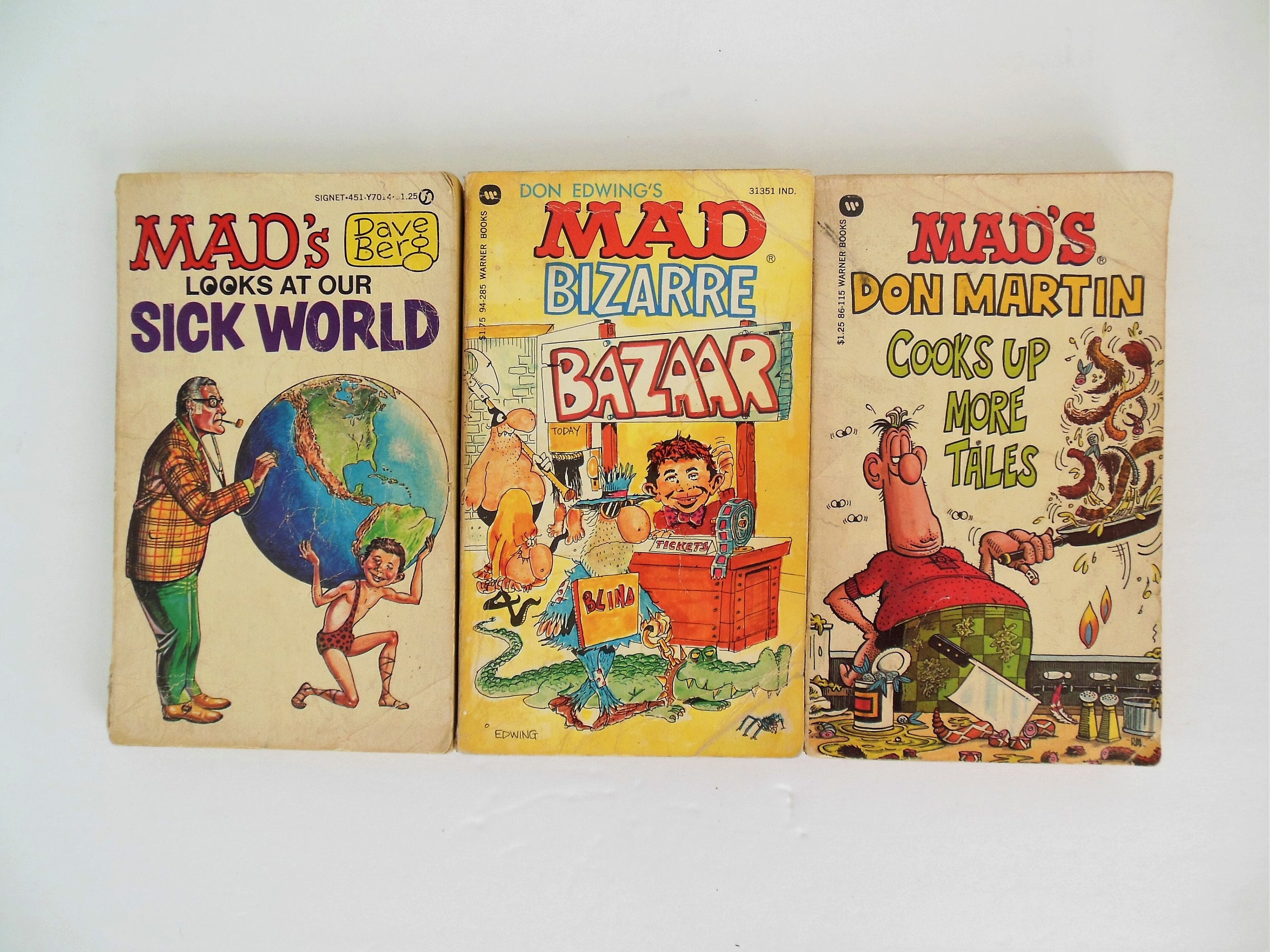 Mads Book Collection, Our Sick World, Bizarre Bazaar, Cooks
