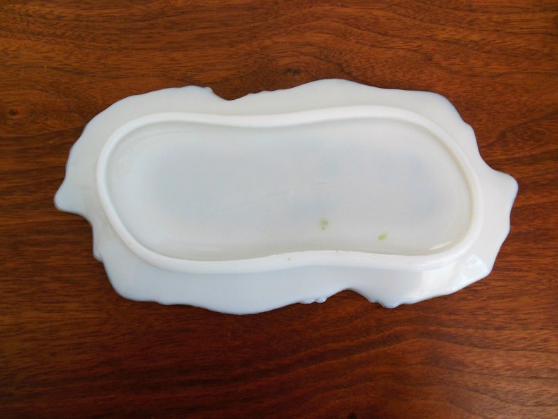 Milk Glass Dresser Tray White Victorian Milkglass Embossed Etsy