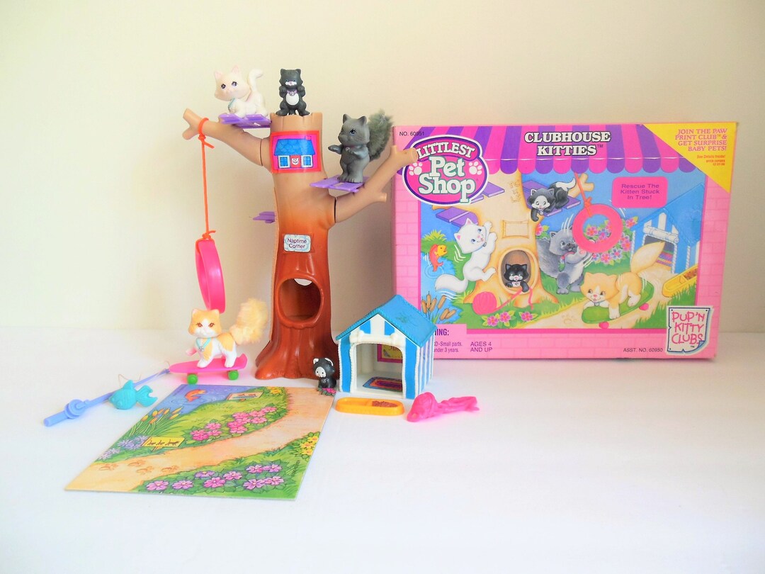 Littlest Pet Shop Clubhouse Kitties 1995 Kenner Used Playset Etsy