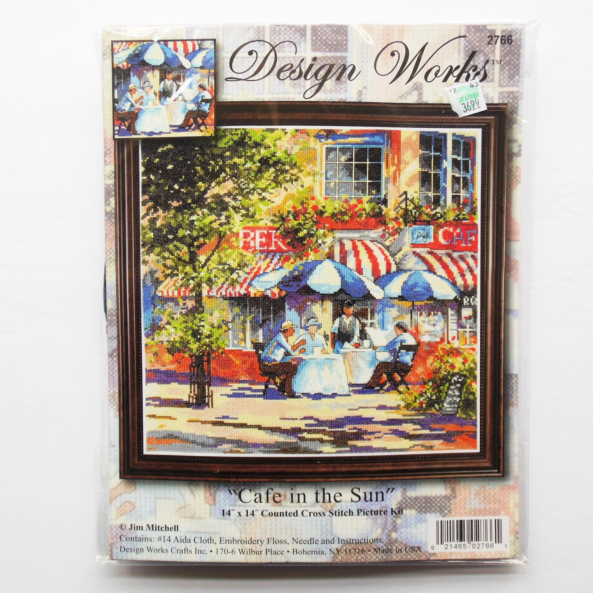 Design Works Crafts Kreuzstich-Set »Kätzchens Nähstunde« – Fertige Größe 40x51cm, Inkl. Stoff, Garn, Nadel & Anleitung
