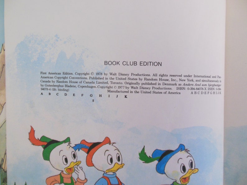 Donald Duck Mountain Climber, Random House Book Club Edition, Copyright 1978 by Walt Disney Productions, Wonderful World of Reading image 4