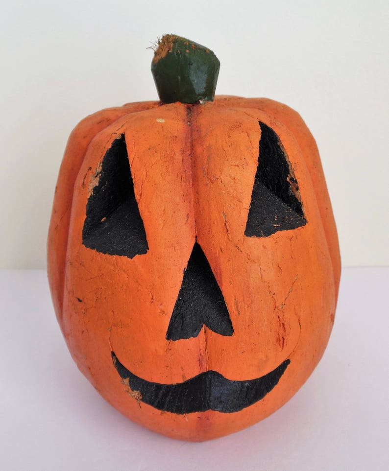 Coconut Halloween Jack O' Lantern Handcrafted and Hand Etsy