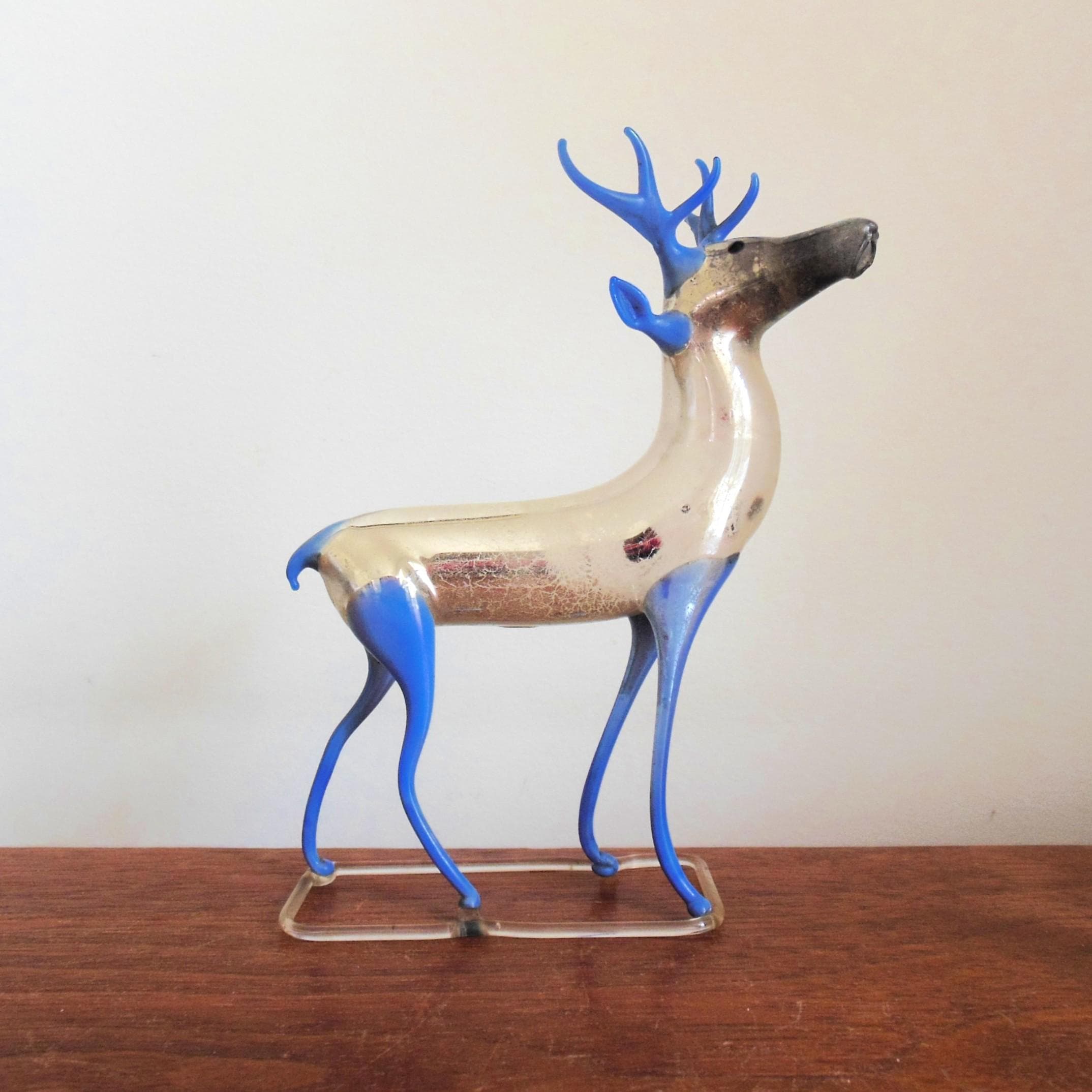 1930年頃オーストリアビミニグラス　鹿 Bimini Antique Glass Animals - Etsy