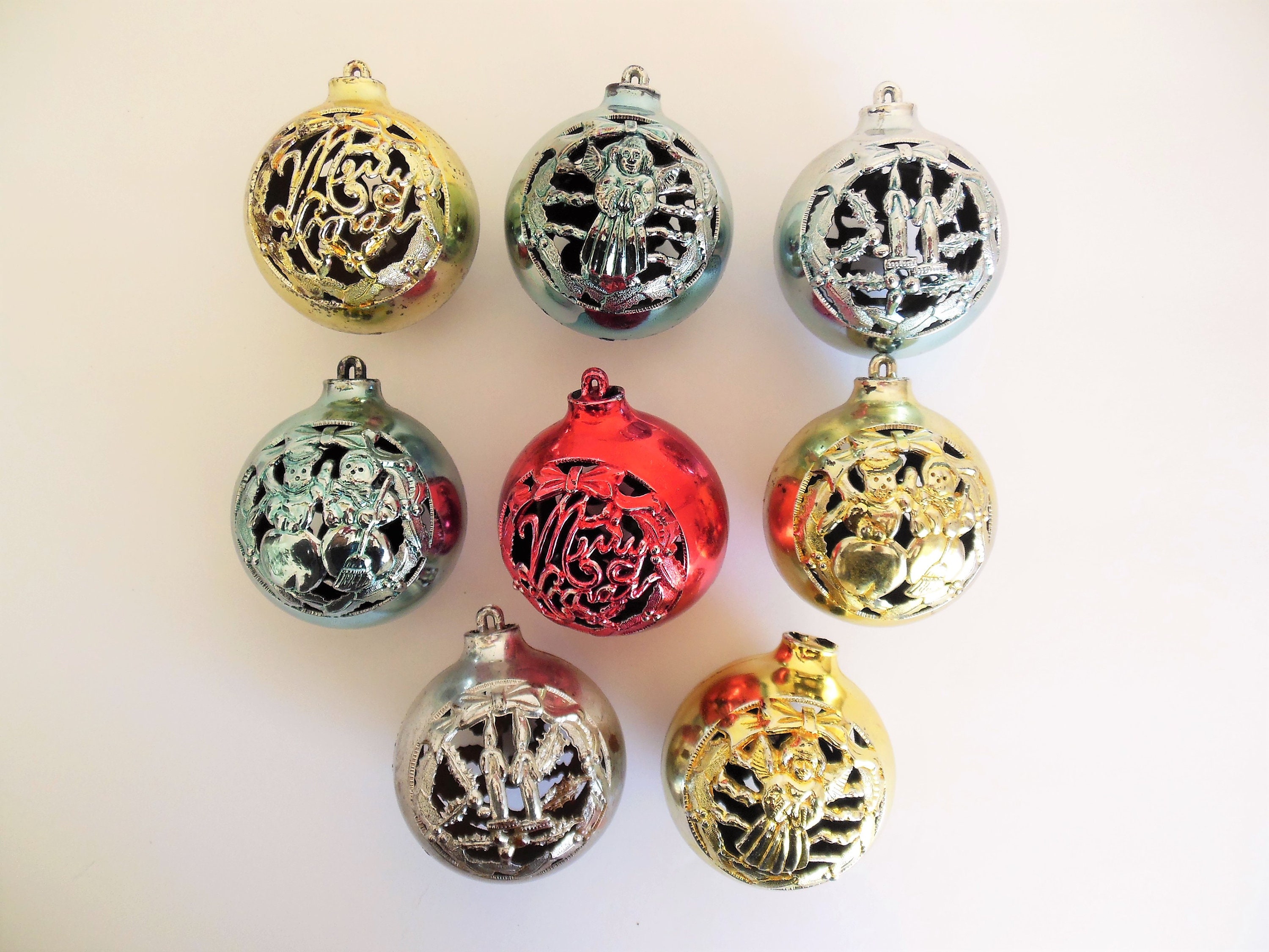 6 Pack 2.75 70mm Red and Black Swirl Ball Ornaments