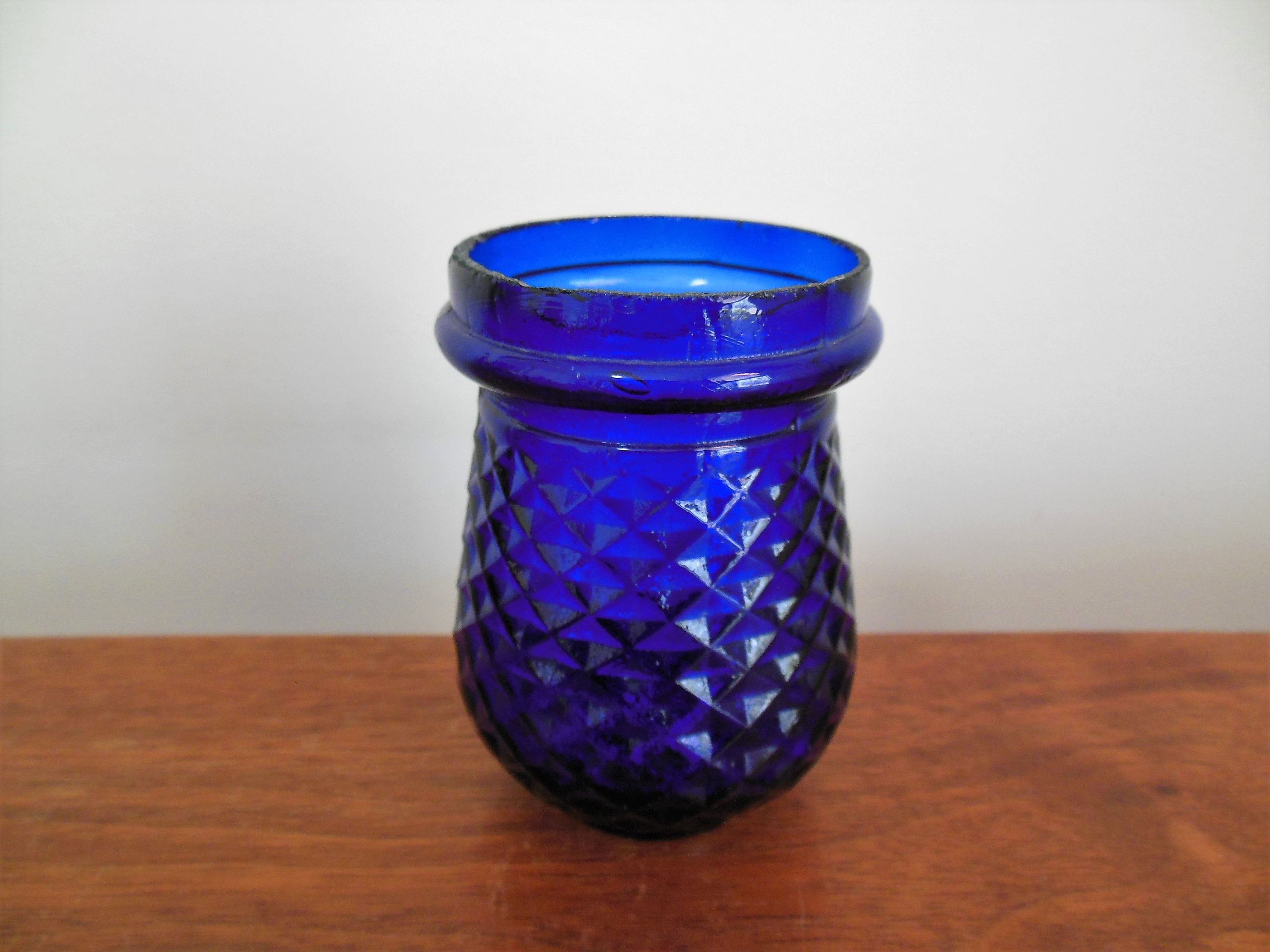 Blue Glass Victorian Fairy Light Cobalt Fairy Lamp Christmas