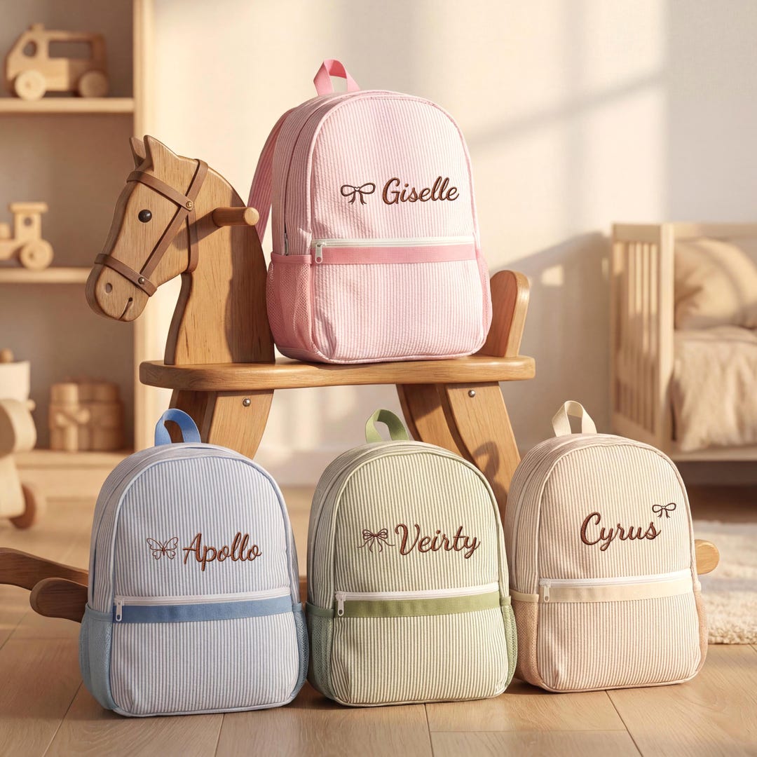 Personalized Toddler Backpack, Custom Name Embroidery Kids School Bag ...