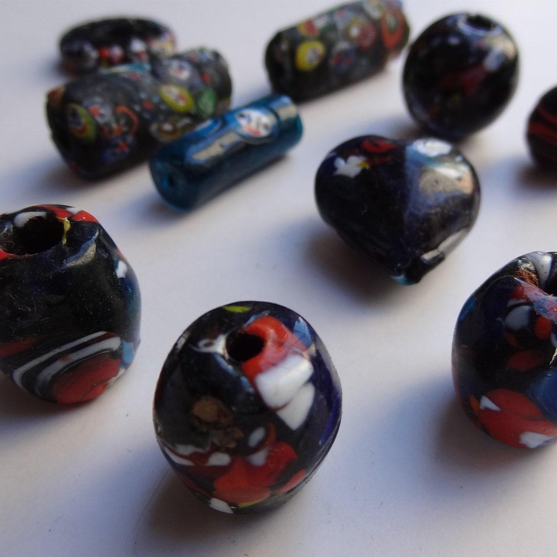 Antique Glass Beads From Varanasi 12 Pieces Etsy