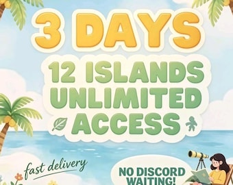 3 Day 12 Island Unlimited Access More Items – No Discord Waiting (Digital Planner)