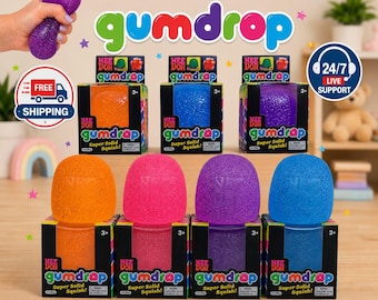 NeeDoh Gumdrop Super Solid Squish Toy – Sensory Stress Ball, Anxiety Relief Fidget Gift