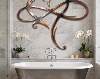 Elegant Infinity Metal Wall Sculpture – Contemporary Home & Office Decor