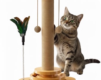 Cat scratching post toy, scratching post, catnip ball, 44cm (F069)