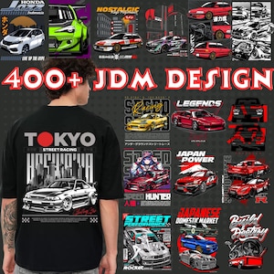 400 JDM Car Vector Graphics Bundle | Japanese Street Racing Clipart (Digital Download)