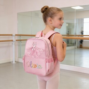 Anpassad balett-tutu-dansryggsäck | Anpassningsbar logotyp | Mors dag-present, barndagspresent