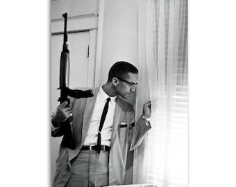 Malcolm Little, a leader of the civil rights movement, canvas wall decoration poster