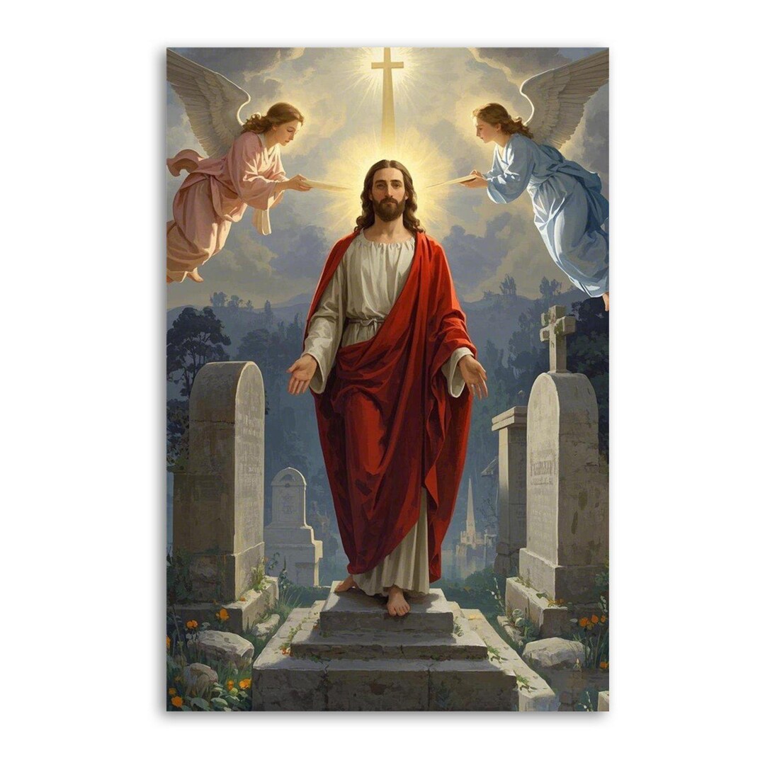 Easter Jesus Resurrection Christian Art Canvas Wall Decoration - Etsy