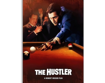 The Hustler Paul Newman Billiards Movie Vintage Canvas Poster Wall Deco