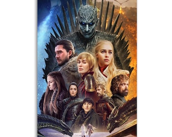 Game of Thrones Main Characters Poster Canvas wall decoration