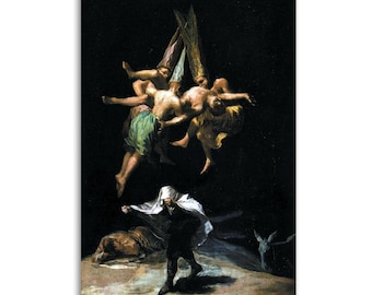 Francisco Goya Witch Painting Poster Canvas wall decoration.