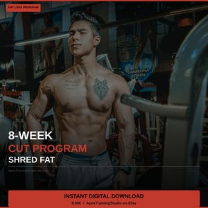 Fat Loss Workout Plan PDF | 8-Week Cut Program | Shred Fat & Retain Muscle | Gym Training Guide