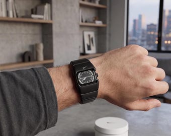 Vintage Nike D-Line Armreif Uhr Schwarz Y2K Archiv Techwear Cyberpunk Retro Futuristisch Avantgarde Accessoire