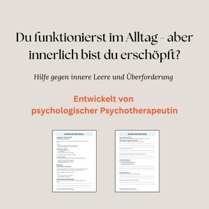 High Functioning Depression Arbeitsblatt PDF | Burnout & emotionale Erschöpfung verstehen | Mental Health Selbsthilfe Workbook, Therapie