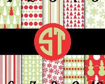 Christmas Prints 2 printed indoor, outdoor, glitter, metallic decal VINYL or heat transfer vinyl HTV or applique FABRIC
