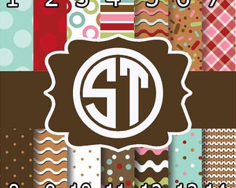 Gingerbread Patterns printed indoor, outdoor, glitter, & metallic decal VINYL or heat transfer vinyl HTV or applique FABRIC