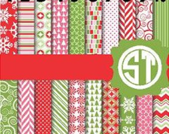Christmas basics printed indoor, outdoor, glitter, metallic decal VINYL or heat transfer vinyl HTV or applique FABRIC
