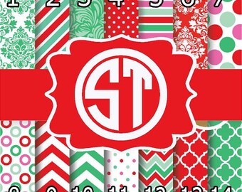 Christmas Mint printed indoor, outdoor, glitter, metallic decal VINYL or heat transfer vinyl HTV or applique FABRIC