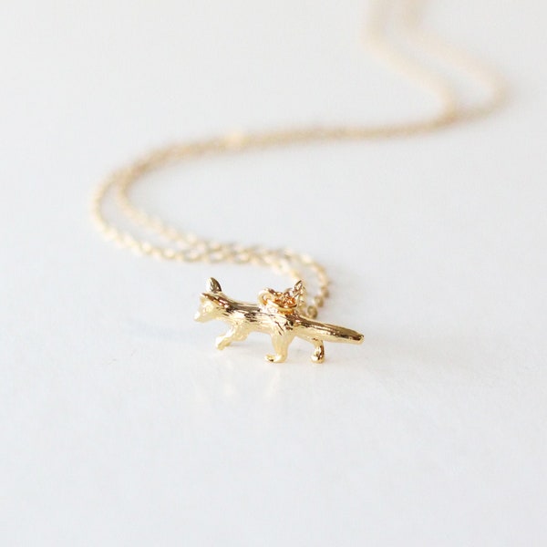 Fox Necklace | fox jewelry, animal necklace, gold fox, gold jewelry, gifts for her, woodland animals