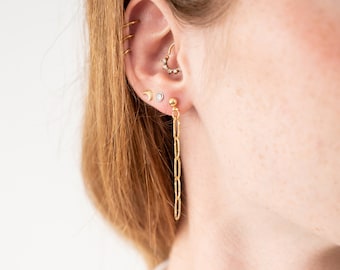 Paperclip Earrings | paperclip chain, chain link earrings, paperclip dangle earrings, chain earrings, hypoallergenic earrings