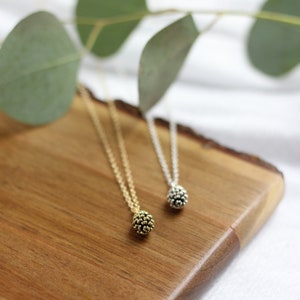 Pine Cone Necklace nature jewelry dainty, minimalist, forest, outdoors gift, nature wedding, bridesmaid gifts, gifts for her image 6