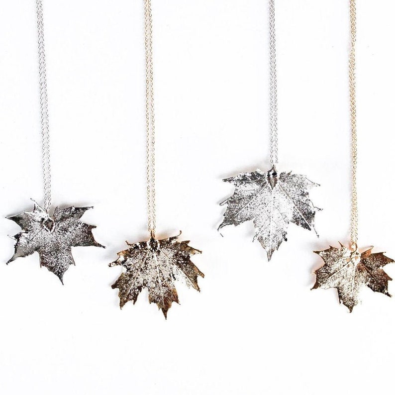 Maple Leaf Necklace nature jewelry, leaf necklace, leaf jewelry, canadian, maple leaf, canada image 1