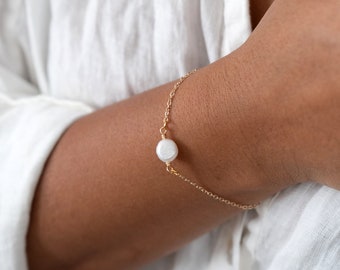 Pearl Bracelet | dainty bracelet, freshwater pearl bracelet, pearl bracelet for bride, wedding jewelry, bracelet for wedding