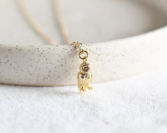 Owl Necklace | owl jewelry, animal necklace, gold owl, gold jewelry, gifts for her, woodland animals