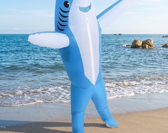 Inflatable Shark Costume Adult Funny Animal Cosplay Suit
