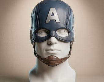 Superhero Mask | Patriotic Hero Cosplay Helmet, Adult Kids Costume Accessory