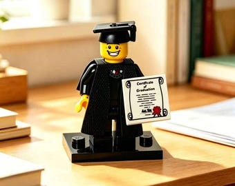 Graduation Bricks, MSW Graduate Gifts, Grad Desk Decor,Graduation Gown & Cap Keepsake Figurine,Student Gifts