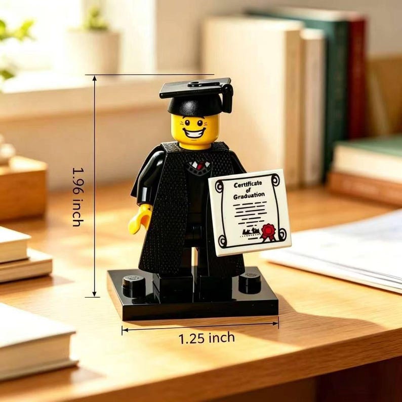 Lego Graduation Graduation Bricks, MSW Graduate Gifts, Grad Desk Decor,graduation Gown ...