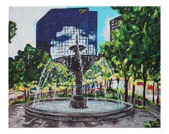 Gore Park Fountain Hamilton  Ontario Photo Print