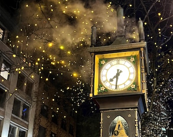 Gastown Steam Clock, Vancouver BC, Photo Print