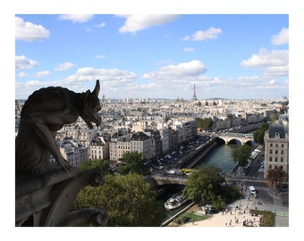 Gargoyle on Notre Dame Paris France Photo Print