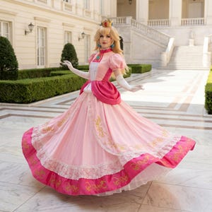 Princess Peach Dress Adult - Etsy Denmark