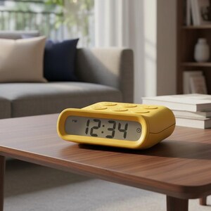 Minimal Small Kitchen Timer Clock, Battery Powered Cooking Alarm Timer, Portable Durable Design