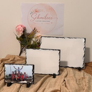 Custom Photo Rock Slate | Natural Chiseled Edges, Sublimation Print Home Decor