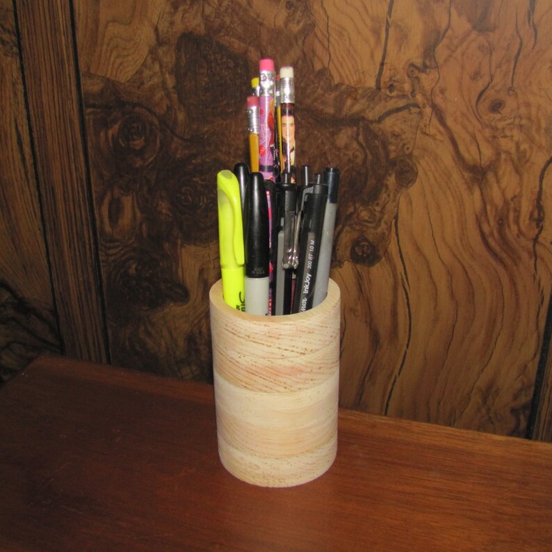 Wooden Pencil Cup Pencil Holder Dice Cup Ready to Paint Etsy
